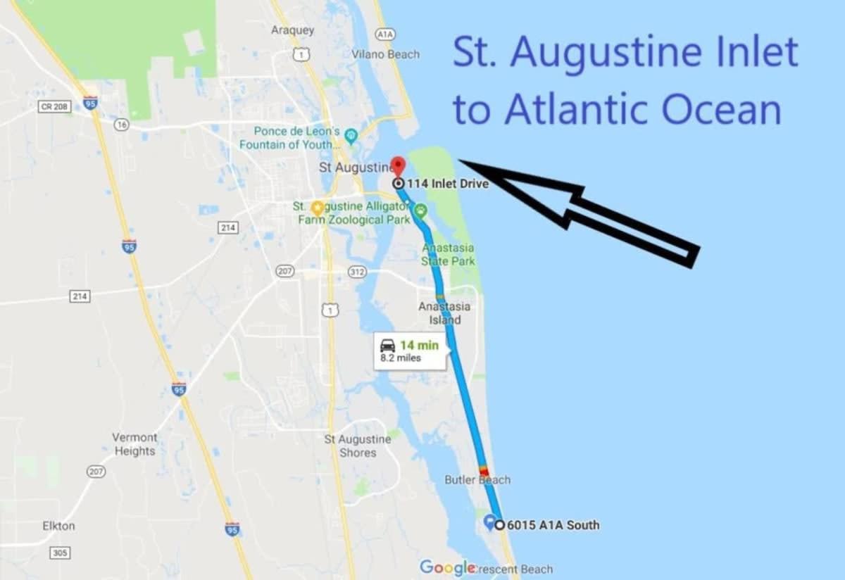 Canal Home Dock Walk To Beach Kayaks Sup Fishing St. Augustine Esterno foto